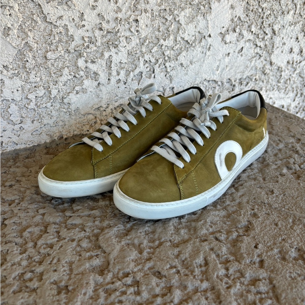 Oliver Cabell Made in Italy Green Suede Low 1 Sneakers - Size 40